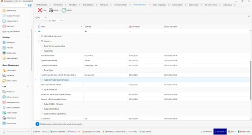 Hardware inventory and technical asset details